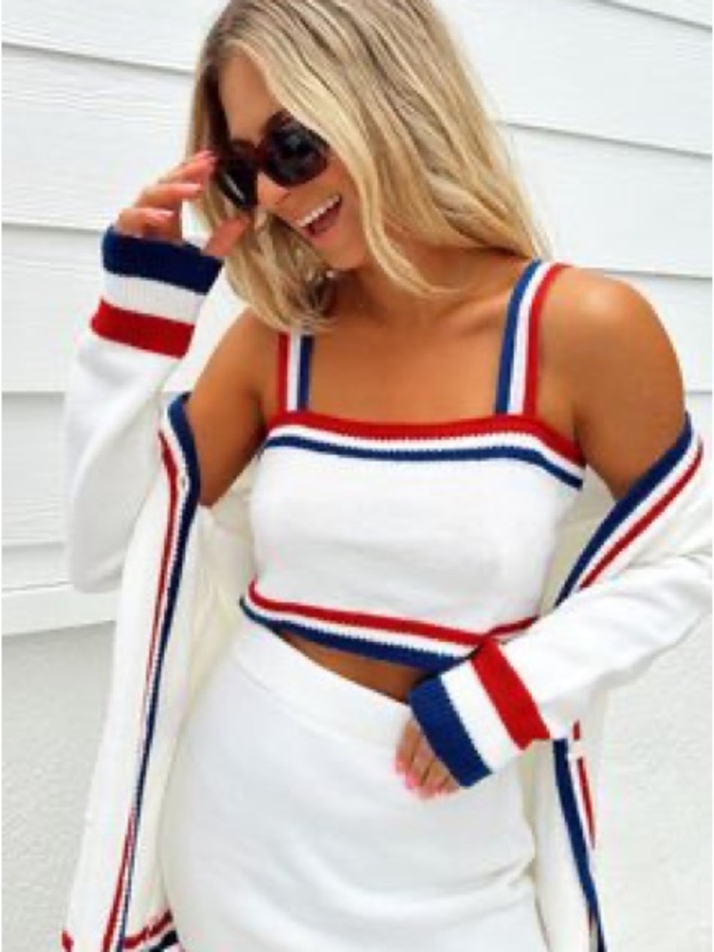 Show Me Your Mumu Below Deck Tank USA Stripe Knit